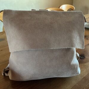 Suede backpack